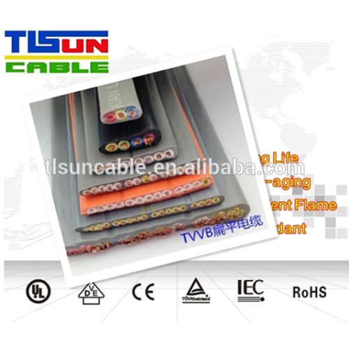 Elevator flat cable TVVB 16*0.75, lift cable TVVB 16 copper core wire